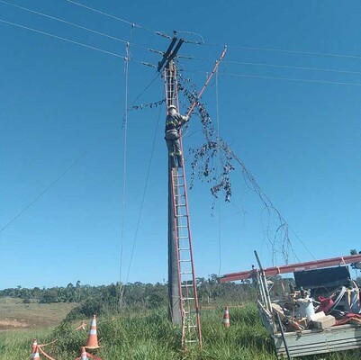 Megaoperação de manutenção da rede elétrica em Machadinho é concluída com sucesso