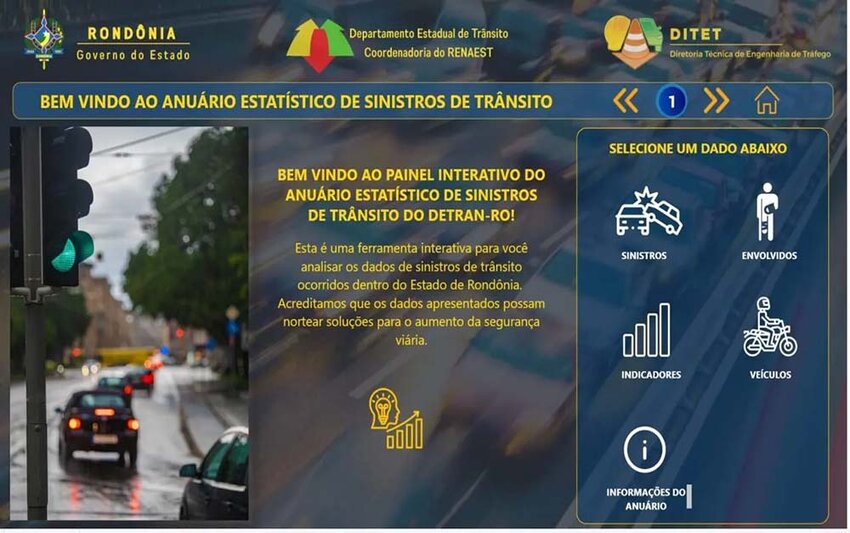 Políticas Públicas de Trânsito: Detran-RO disponibiliza Anuário Estatístico de Sinistros 2025