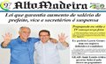 Capa do jornal Alto Madeira deste sábado