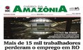 CAPA DO JORNAL DIÁRIO DA AMAZÔNIA DE SEXTA-FEIRA