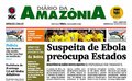 Capa do jornal Diário da Amazônia deste sábado