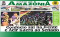 Capa do jornal Diário da Amazônia deste sábado