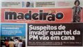 Capa do jornal Madeirão deste domingo