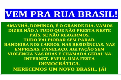 VEM PRA RUA . . . 