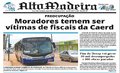 Capa do jornal Alto Madeira desta quinta feira