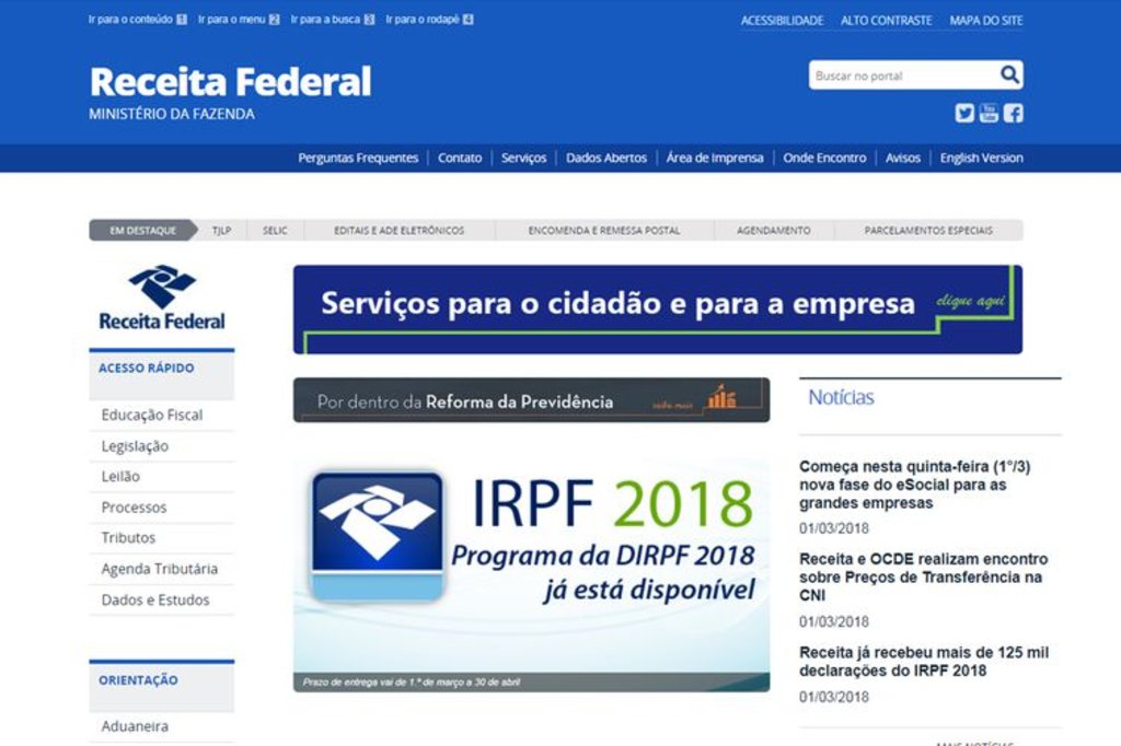 Nova plataforma eletrônica da Receita Federal permite processar os pedidos de isenção de impostos na compra de veículos em 72 horas - Reprodução/Receita Federal - Gente de Opinião