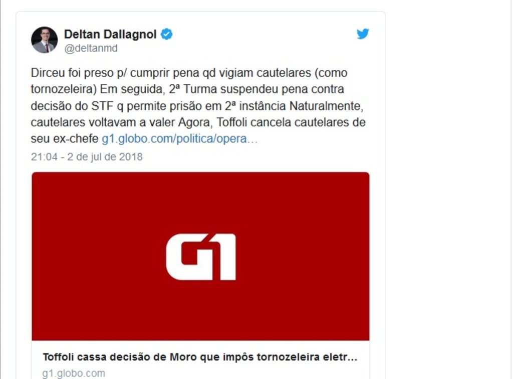 Dallagnol ataca Toffoli nas redes sociais - Gente de Opinião