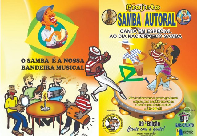 39ª dição do Projeto Samba Autoral será em homenagem ao dia Nacional do Samba - Gente de Opinião