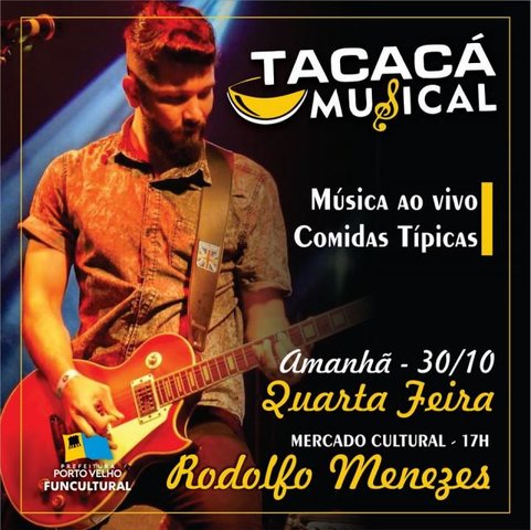 Rodolfo Menezes – Atração do Tacaca Musical + Diplomatas do Samba programa festa de aniversário  de 61 anos - Gente de Opinião