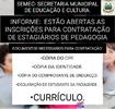 Rolim de Moura – Semec abre inscrições para bolsas de estágio de Pedagogia 