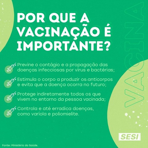 SESI-RO estimula vacinação como forma de prevenção - Gente de Opinião