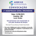 ASSEJUS/RO, convoca todos os associados, para a Assembleia Geral Ordinária