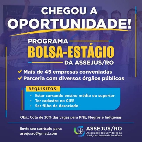 Programa de estágio da Assejus/RO vai ampliar oportunidades para filhos de servidores - Gente de Opinião