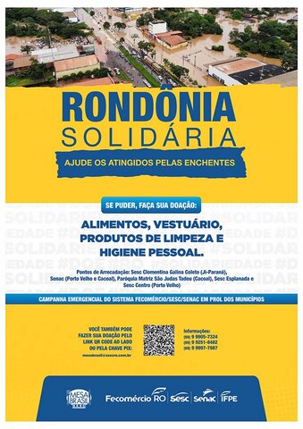 Campanha solidária para vítimas das enchentes é lançada em Rondônia - Gente de Opinião