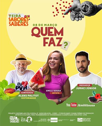 Histórias de quem faz a feira livre de Porto Velho são tema do primeiro episódio da live “Sabores e Saberes” - Gente de Opinião