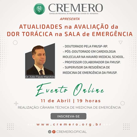 CT de Medicina de Emergência do Cremero promove evento sobre Dor Torácica - Gente de Opinião