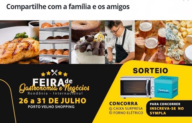 Inscreva-se para a 2ª edição da Feira de Gastronomia e Negócios de Rondônia - Gente de Opinião