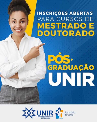 UNIR tem inscrições abertas para Mestrados e Doutorados - Gente de Opinião