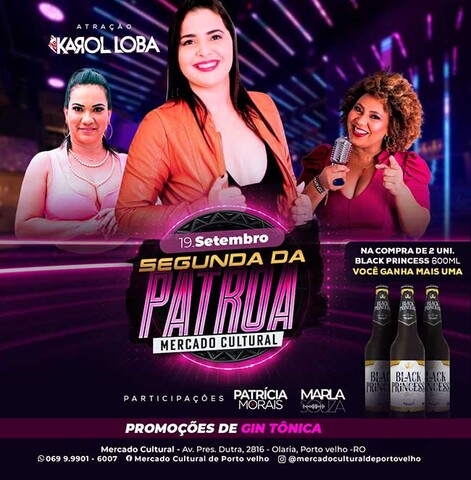 Estréia hoje no Mercado Cultural com shows de Karol Loba, Patrícia Morais e Marla Souza - Gente de Opinião