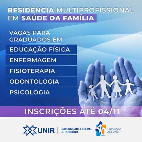 UNIR abre inscrições para residência multiprofissional em Saúde da Família - Gente de Opinião