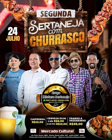 Mercado Cultural: Banda Mistura Sertaneja será atração da "Segunda Delas Com Churrasco" - Gente de Opinião