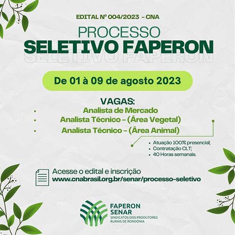 Faperon abre seleção e recrutamento para vagas de analítica técnico em Rondônia - Gente de Opinião