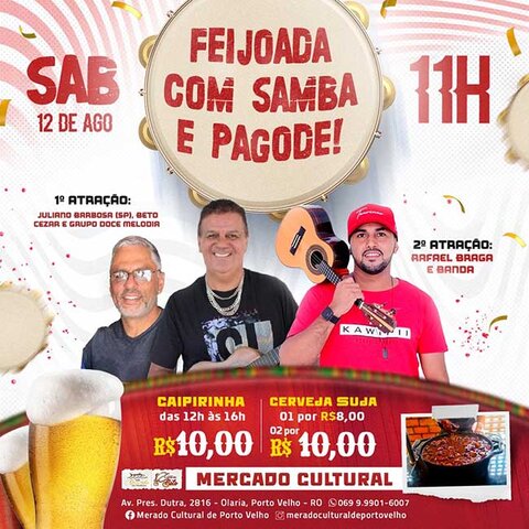 Dia dos Pais: vai ter festa no café, no almoço e a noite no Mercado Cultural de Porto Velho - Gente de Opinião