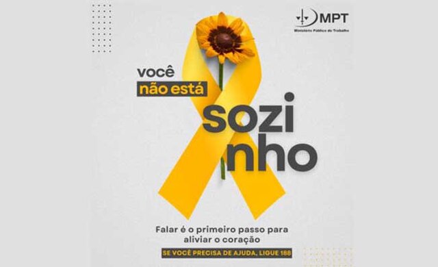 Setembro amarelo: MPT faz alerta sobre a importância da saúde mental do trabalhador - Gente de Opinião