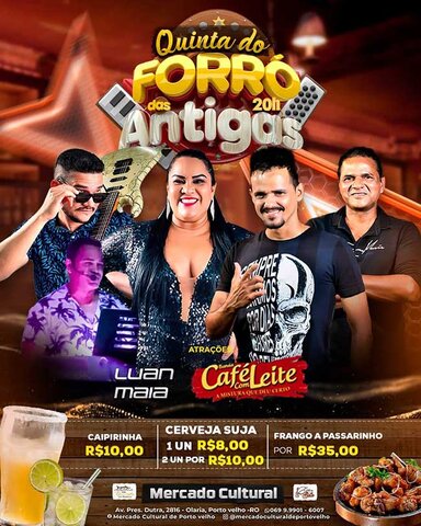  Hoje tem show com Forró Dos Três no Mercado Cultural - Gente de Opinião