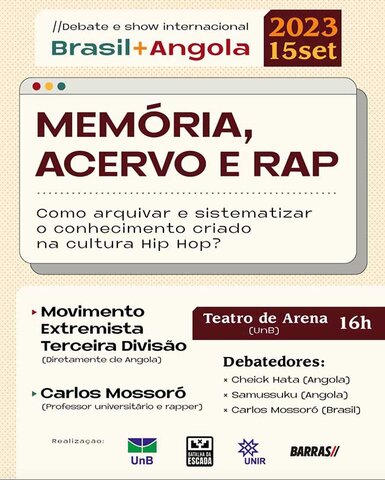 Grupo de pesquisa da Unir organiza evento de rap na Universidade de Brasília - Gente de Opinião