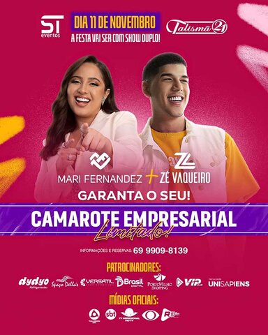 Aniversário da St Eventos terá mega show de Mari Fernandes e Zé Vaqueiro  - Gente de Opinião