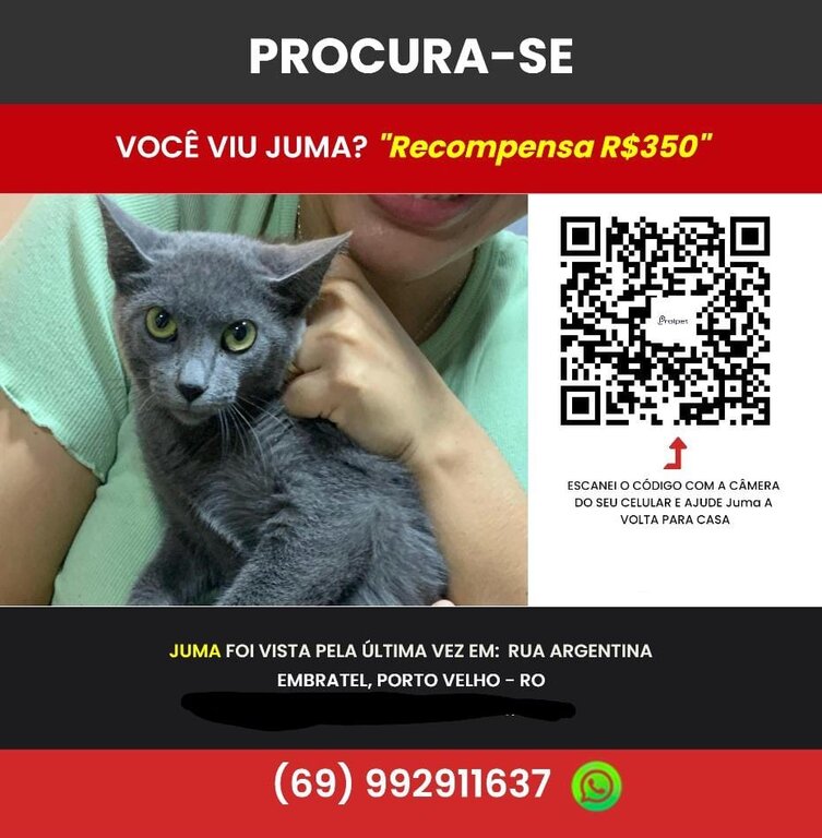 Você viu a Juma, recompensa de R$ 350,00 - Gente de Opinião