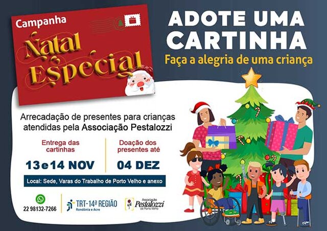 Justiça do Trabalho participa da Campanha Natal Especial da Associação Pestalozzi - Gente de Opinião