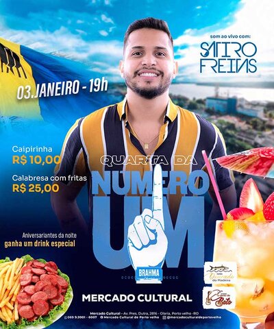 Hoje tem pagode com Sátiro de Freitas no Mercado Cultural de Porto Velho - Gente de Opinião