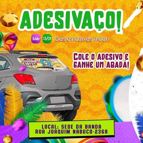 Adesivaço da Banda do Vai Quem Quer é neste sábado (13/01) - Gente de Opinião