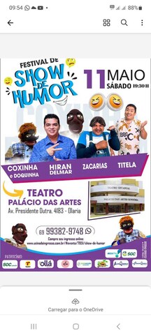 Teatro Palácio das Artes recebe Festival de Humor dia 11 de maio - Gente de Opinião