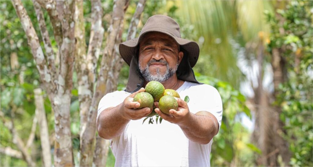 Gilberto produz frutas cítricas em Cujubim (Foto: Antônio Lucas I Secom ALE/RO) - Gente de Opinião