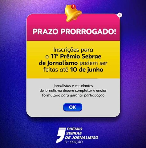 Sebrae RO anuncia prorrogação das inscrições para o Prêmio de Jornalismo – PSJ - Gente de Opinião