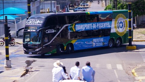 Investimento na saúde assegura aquisição de ônibus para o transporte de pacientes em Cacoal