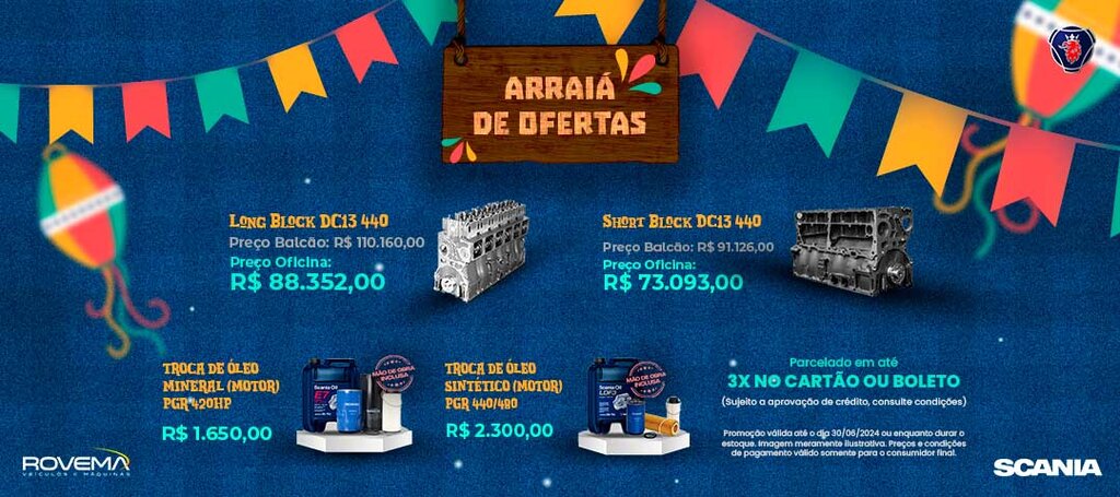 Cuide do seu Scania e economize: guia de manutenção e promoções do Arraiá de Ofertas da Rovema - Gente de Opinião