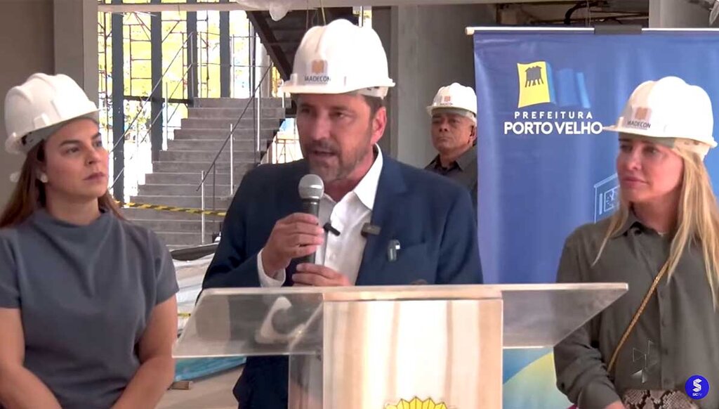 Prefeito Hildon Chaves em coletiva diz que obra da rodoviária está dentro cronograma - Gente de Opinião