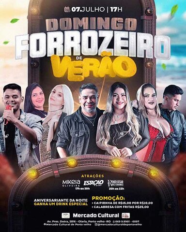 Vai ter a estreia do 'Domingo Forrozeiro de Verão' no Mercado Cultural - Gente de Opinião