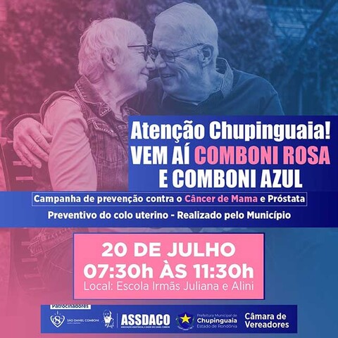 Sábado é dia de prevenção ao câncer em Chupinguaia; ASSDACO realiza campanhas Comboni Rosa e Comboni Azul - Gente de Opinião