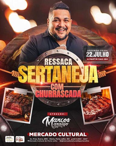 Resenha Sertaneja - Hoje tem o Marcos Araújo no Mercado Cultural - Gente de Opinião