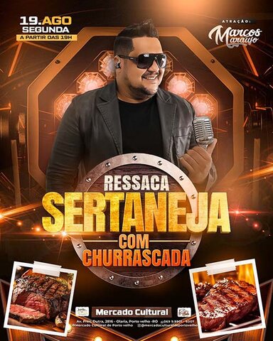  Resenha Sertaneja - Hoje tem churrascada e show de Marcos Araújo no Mercado Cultural - Gente de Opinião