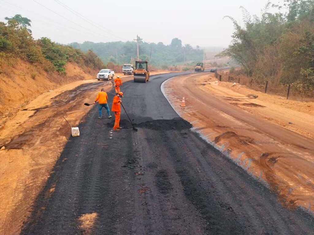 DER-RO conclui 40% da obra de pavimento asfáltico na Rodovia-257 - Gente de Opinião