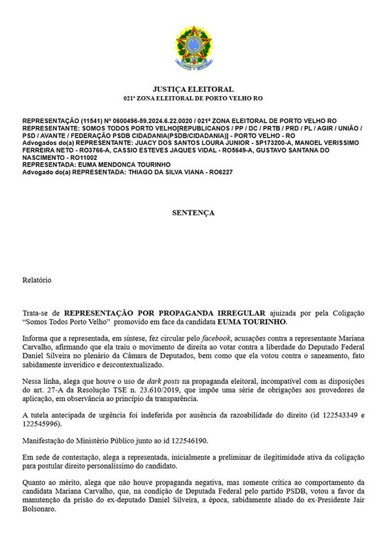 Euma Tourinho é condenada três vezes por difamar Mariana Carvalho nas redes sociais - Gente de Opinião