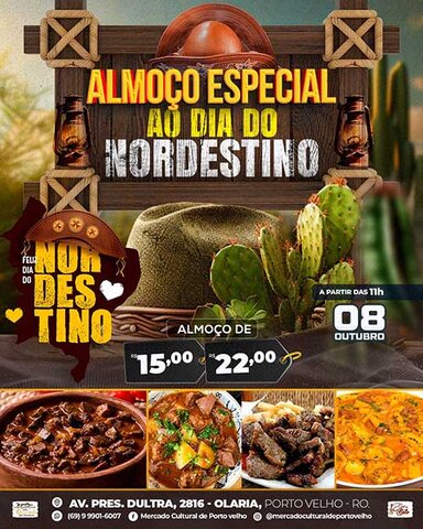 Terça-feira tem almoço especial em homenagem ao Dia do Nordestino no Mercado Cultural  - Gente de Opinião