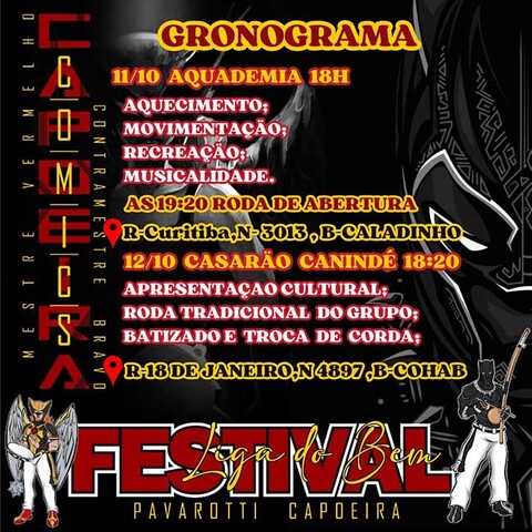 Festival Liga do Bem de Capoeira acontece nesta sexta-feira e sábado, na zona Sul de Porto Velho - Gente de Opinião