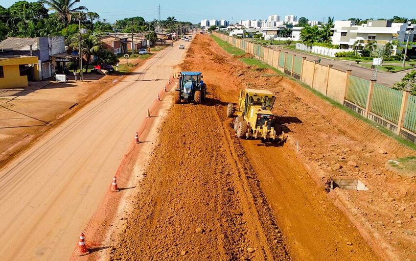 Governo de RO amplia 1.200 metros na Estrada da Penal para melhorar mobilidade e segurança em Porto Velho